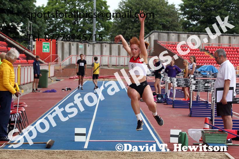 Long jump, 2021 Northumberland, Durham and Cleveland Schools. Photo: David T. Hewitson/Sports for All Pics